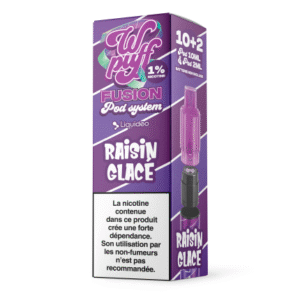 1 POD RAISIN 🍇 GLACÉ - WPUFF FUSION 15000 PUFFS - LIQUIDEO